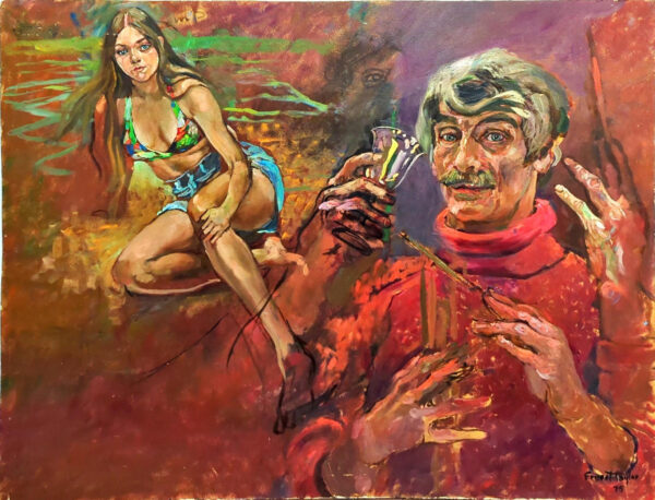 Painting of a Woman and Earnest Taylor