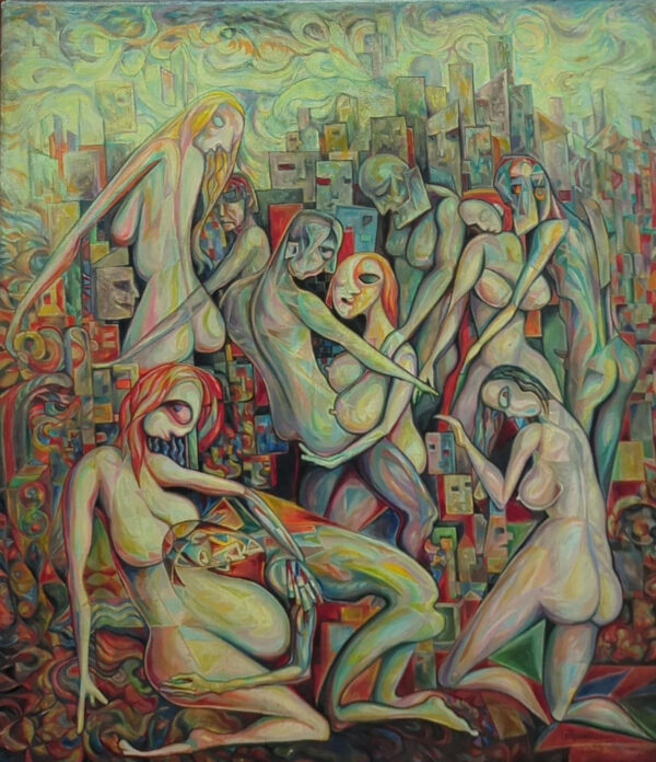 Anti Abstract Combination City in Motion