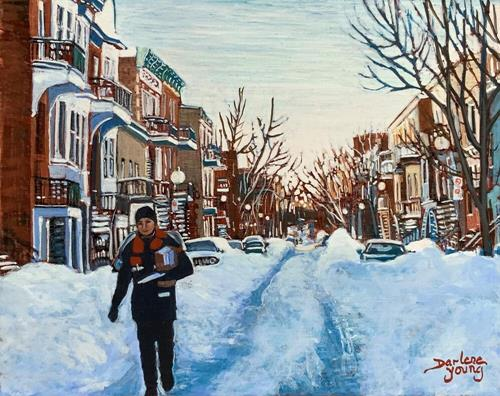 Snowy Morning Le Plateau Mont Royal