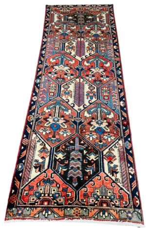 Origin "Bakhtiyar" Persian Rug Sheep Wool with Vegetable dyes 9'1" X 3'5"