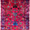 Origin "Hamedan" Hand Knotted Sheep Wool Persian Rug Natural Dyes with Geometric and Floral Patterns 10'10" X 3'5"