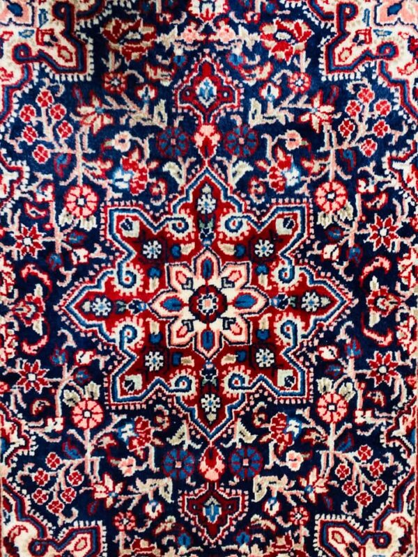 Origin "Hamedan" Hand Knotted Sheep Wool Persian Rug with Floral Pattern 2'11" X 2'2"
