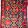 Origin "Azarbayjan" Hand Knotted Sheep Wool Persian Rug with Geometric and Floral Patterns 10'7" X 3'8"
