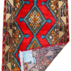 Origin "Hamedan" Hand Knotted Sheep Wool Persian Rug with Geometric Pattern 9'4" X 2'6"