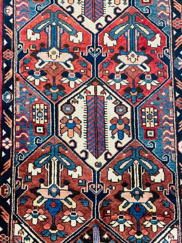 Origin "Bakhtiyar" Persian Rug Sheep Wool with Vegetable dyes 9'1" X 3'5"