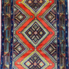 Origin "Hamedan" Hand Knotted Sheep Wool Persian Rug with Geometric Pattern 9'4" X 3'1"