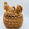 Handcrafted Terracotta Folk Art Style Studio Pottery Chicken Jar