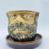 1982 Handcrafted Signed "Leishman" Studio Pottery Planter and Drip Tray