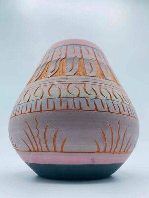 Native American Navajo pottery Vase Signed "Dena J"