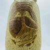 Signed "Tamarack Studios" Rustic Carved Stoneware Pottery Vase