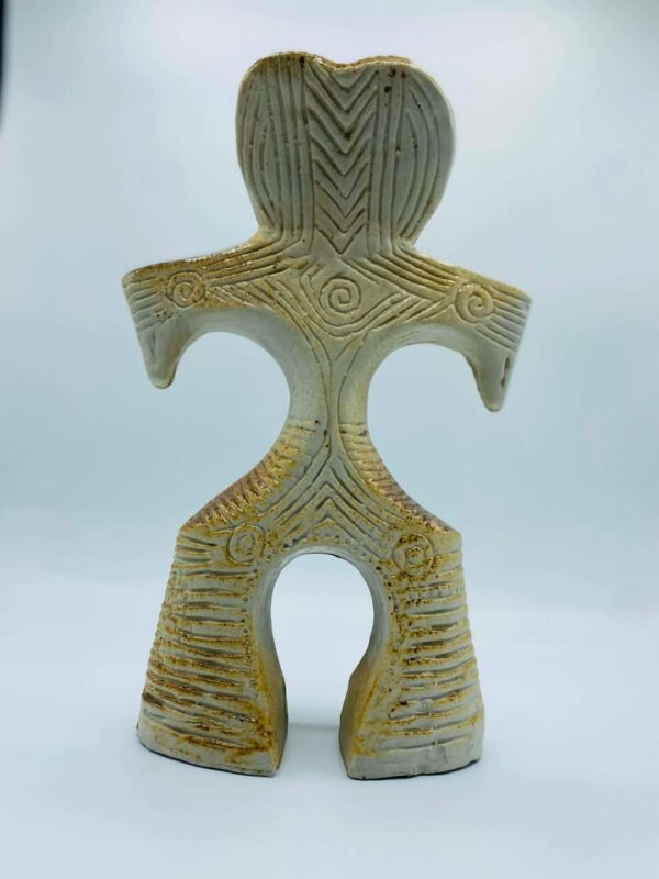 Heart Shape Dogu Ceramic Figurine Most Likely Made in Japan