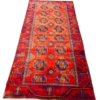Origin "Baluch" Persian Rug Hand Knotted Natural Dyes with Geometric Patterns 9'8" X 4'9"