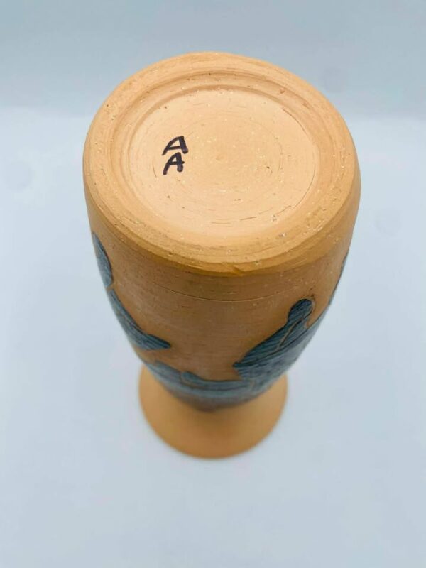 Signed "AA" Mexican Folk Art Pottery Vase