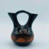 Signed "JID" Native American Navajo Etched Pottery Wedding Vase
