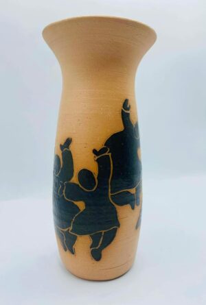 Signed "AA" Mexican Folk Art Pottery Vase
