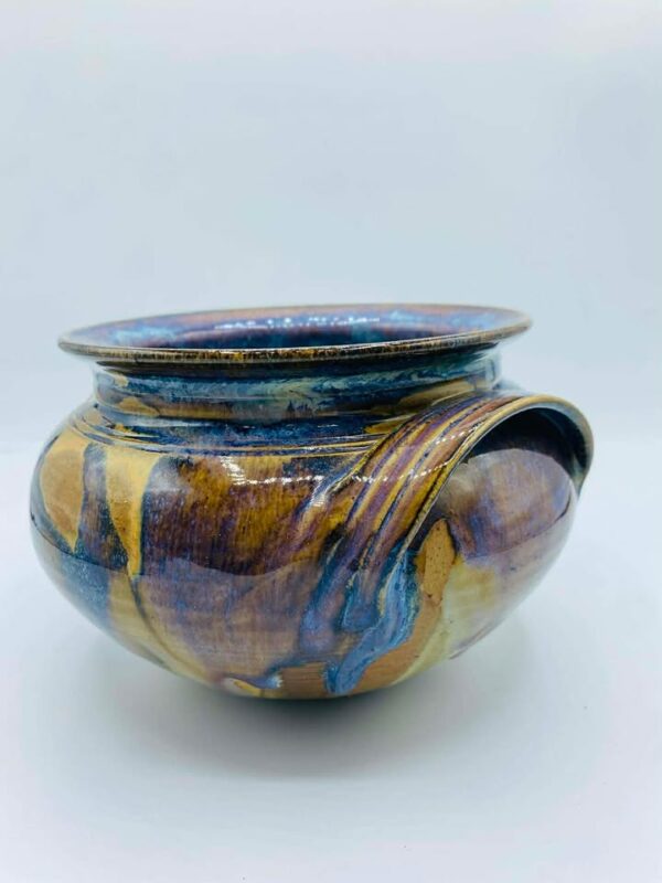 1990 Handmade Collaboration Studio Pottery Bowl Signed Michael Nowack and Linda Dalton