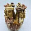 Peruvian Folk Art "Gossiping Women" Terra Cotta Clay Whistle