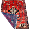 Origin "Arak" Persian Tribal Rug Hand Knotted Vegetable Dyes with Central Medallion and Geometric Floral Patterns 6'4" X 4'9"