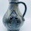 Early German Westerwald Salt Glazed Stoneware Pottery Signed Pitcher/Jug