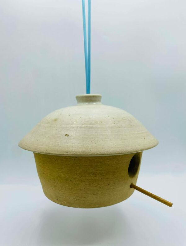 1973 Handmade Studio Pottery Birdhouse Signed "Battia" Canada