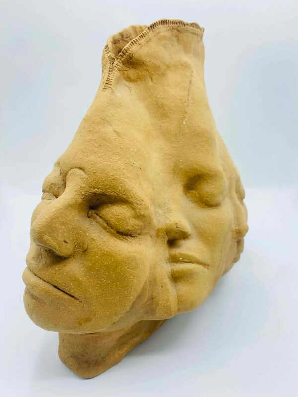 Abstract/Multi-faced Terra Cotta Sculpture