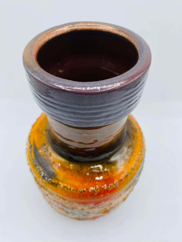 1960s-1970s West Germany Fat Lava Pottery Vase By Carstens Tonnieshof