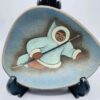 1970s L&M Vintage Canadian Redware Inuit Hunter Pottery Dish