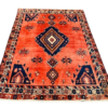Origin "Sirjan" Persian Tribal Rug Hand Knotted Natural Dyes with Geometric Patterns 7'1" X 5'