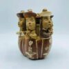 Peruvian Folk Art "Gossiping Women" Terra Cotta Clay Whistle