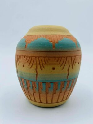 Native American Navajo Pottery Vase Signed "A.B"