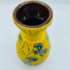 Rare 1960s-1970s Fat Lava West Germany Vase in Yellow and Blue Flowers by Bay Keramik