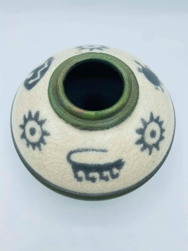 Signed "Jeremy Diller" Authentic Ruku Art Pottery Vase