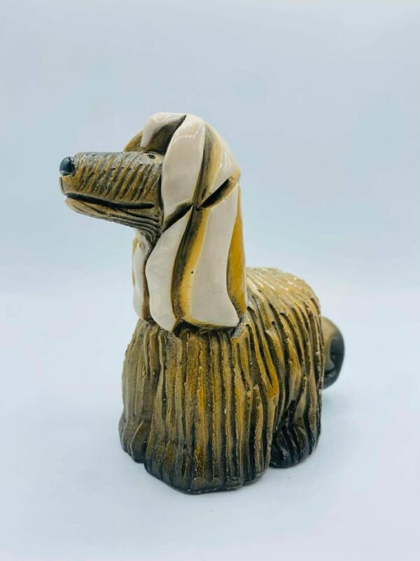 Signed "a.R" Handmade Afghan Hound Dog Figurine