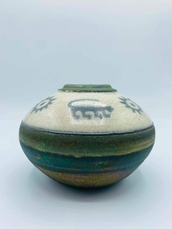 Signed "Jeremy Diller" Authentic Ruku Art Pottery Vase