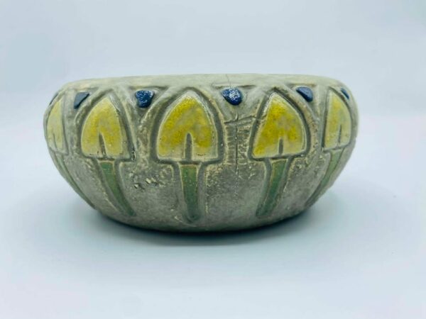 Early Roseville Art Pottery Bowl Arts & Crafts / Art Nouveau Relief Design