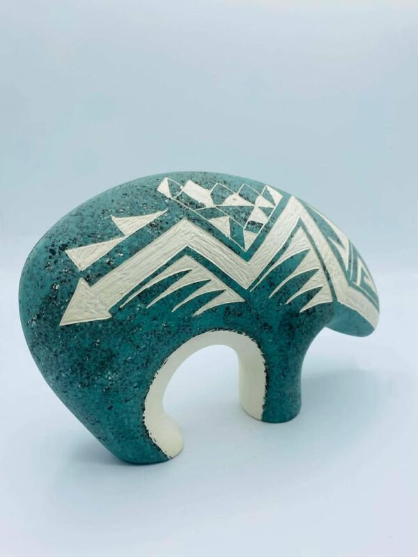 2008 Signed Joseph Lewis Acoma Pueblo N.M Native American Pottery Spirit Bear