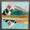 Handmade "Mount Rundle" Ceramic Art Tile Signed Brian McArthur and Dawn Detarando
