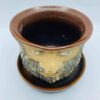 1982 Handcrafted Signed "Leishman" Studio Pottery Planter and Drip Tray