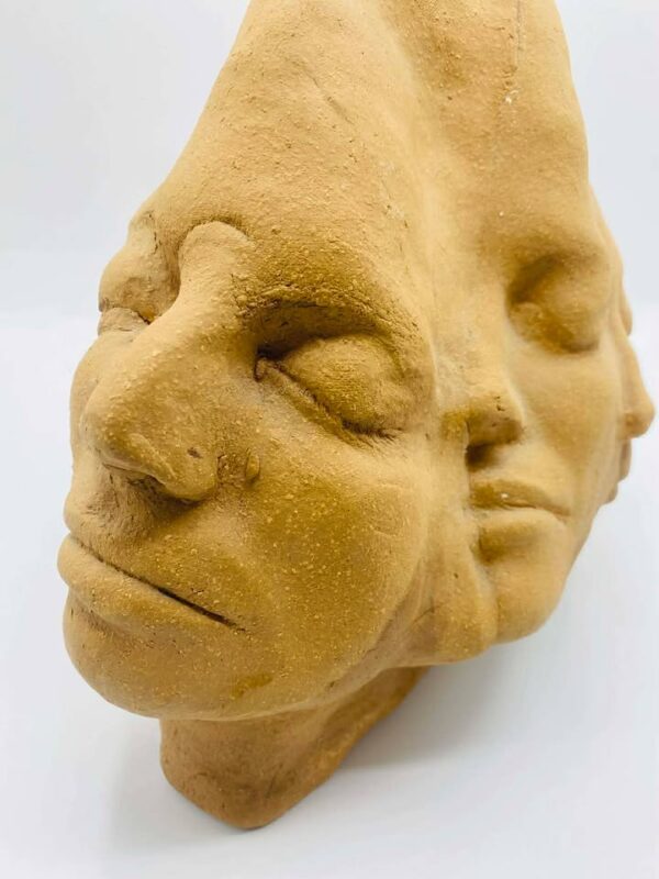 Abstract/Multi-faced Terra Cotta Sculpture