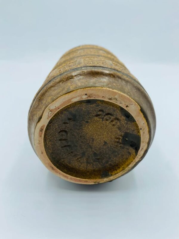 1960s-1970s West Germany Pottery By Bay Keramik Vase with Six Leaf Pattern