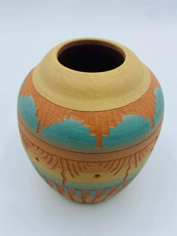 Native American Navajo Pottery Vase Signed "A.B"
