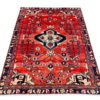 Origin "Arak" Persian Tribal Rug Hand Knotted Vegetable Dyes with Central Medallion and Geometric Floral Patterns 6'4" X 4'9"