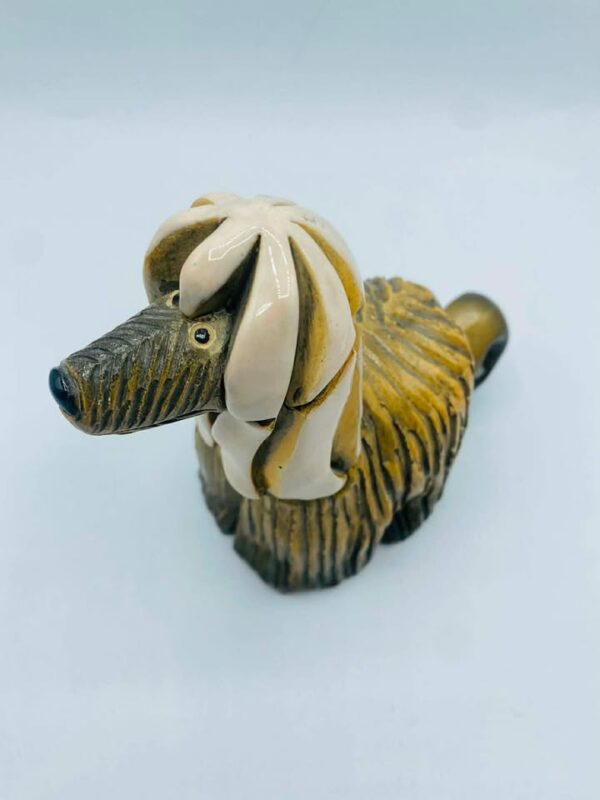 Signed "a.R" Handmade Afghan Hound Dog Figurine