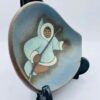 1970s L&M Vintage Canadian Redware Inuit Hunter Pottery Dish