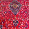 Origin "Mashhad" Persian Tribal Rug Hand Knotted Natural Dyes with Central Medallion and Floral Patterns 10'3" X 7'