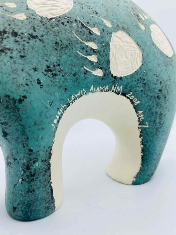 2008 Signed Joseph Lewis Acoma Pueblo N.M Native American Pottery Spirit Bear