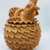 Handcrafted Terracotta Folk Art Style Studio Pottery Chicken Jar