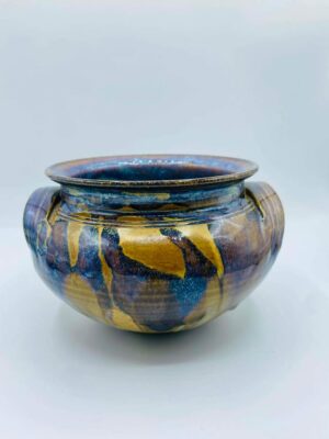 1990 Handmade Collaboration Studio Pottery Bowl Signed Michael Nowack and Linda Dalton