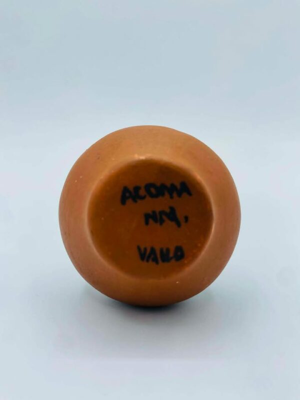 Signed " Vallo" Acoma Pueblo N.M Native American Pottery Vase