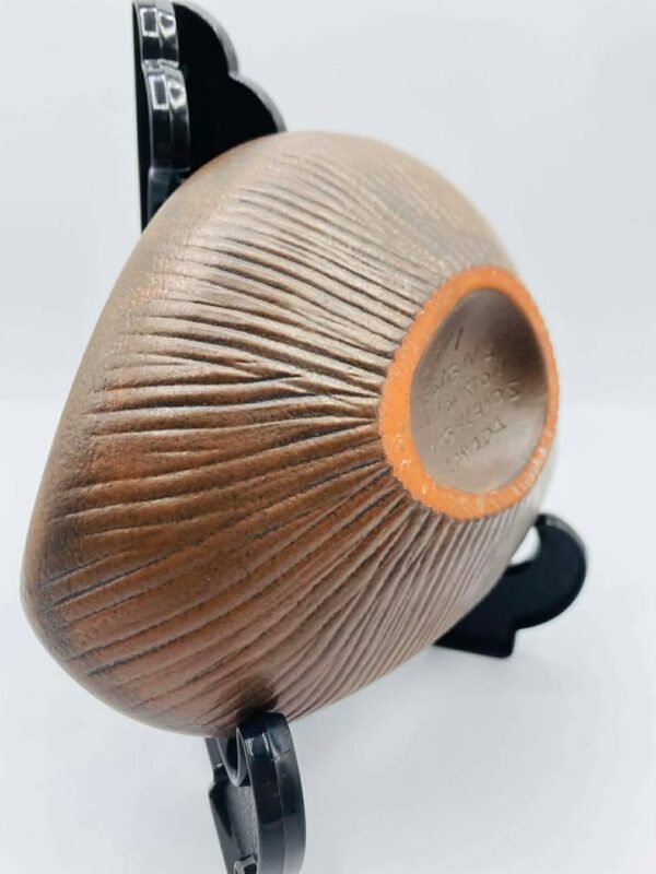 1970s L&M Vintage Canadian Redware Inuit Hunter Pottery Dish